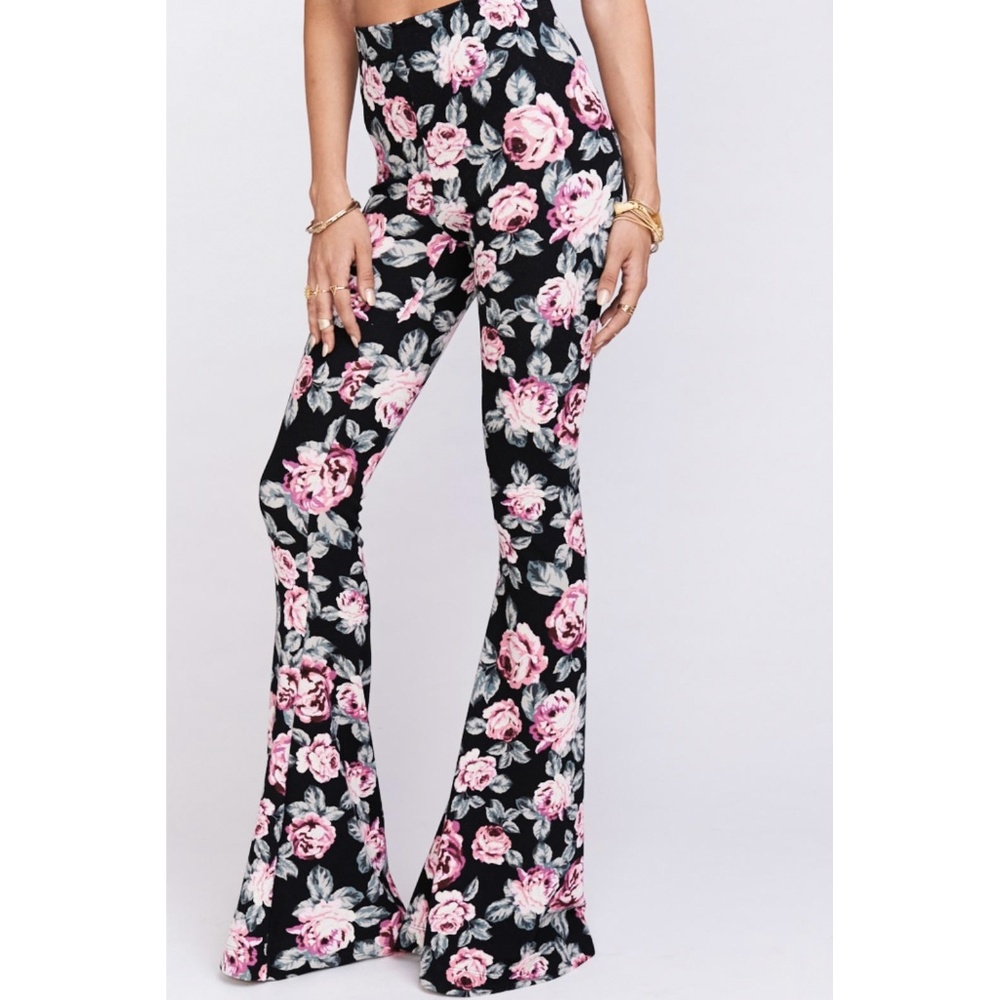 Show Me Your MuMu Floral Bell Bottom Pants
